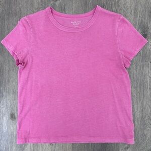 American Eagle Outfitters Pink Short Sleeve Crew Tee